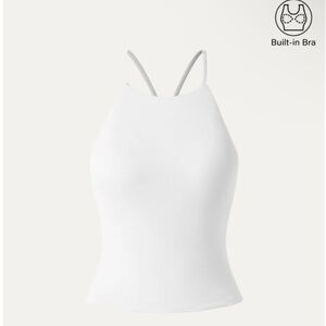 OGL White Crop Top with Built-in Bra